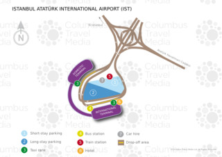 Map of Istanbul Atatürk airport & terminal (IST)