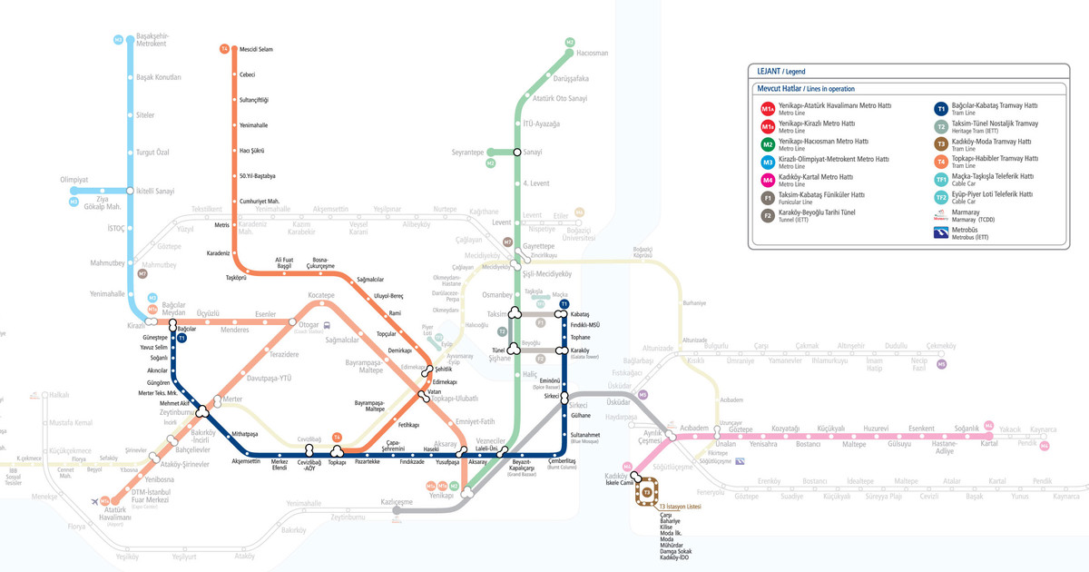 map of istanbul tram stations lines