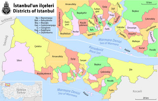Maps of Istanbul boroughs and districts